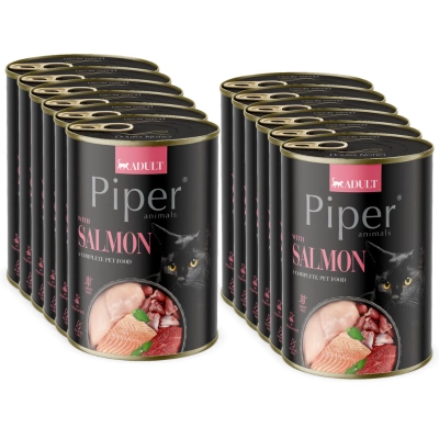DOLINA NOTECI Piper voor katten met zalm 12x400g