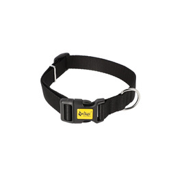 Dingo Riem Halsband met Plastic Sluiting Zwart 45cm