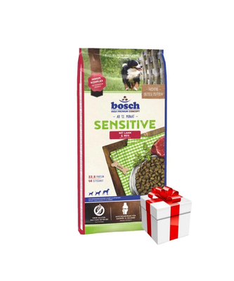 BOSCH Sensitive Lamb & Rice 15kg + GRATIS een verrassing voor je hond!