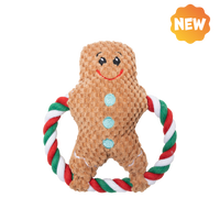 UNIQ PETS PLUS TOY VOOR HONDEN SQUEAKIES ringtug sneeuwpop met pieper 20×20cm