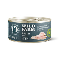 WILD FARM Mousse Witvis 24x80g - graanvrije mousse voor katten