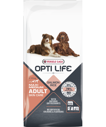 Versele-Laga Opti Life Adult Skin Care Medium & Maxi met Zalm 12,5 kg
