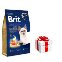 Brit Premium By Nature Adult Kat Zalm 8kg + GRATIS een verrassing voor je kat!