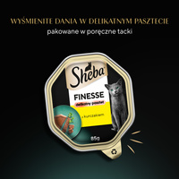 SHEBA Finesse tray 85 g - volledig natvoer voor volwassen katten, met kip, in paté