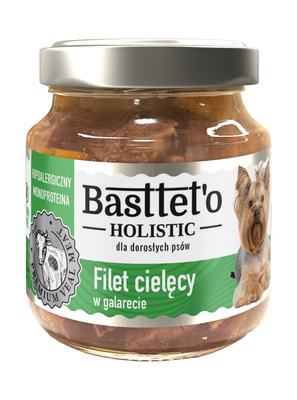 Basttet'o Holistic kalfsfilet in galette voor honden 130g