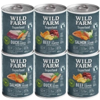 Wild Farm Superfood Rund 6x400g graanvrij hondenvoer MIX