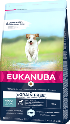 Eukanuba Adult Small&Medium Grain Free Zalm 3kg