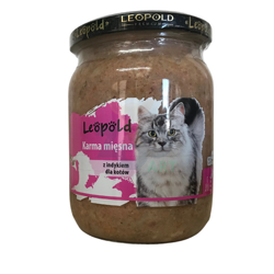 Leopold vleesvoeding met kalkoen voor katten 500g (pot)