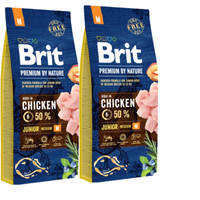 Brit Premium By Nature Junior M met Kip 2x15kg