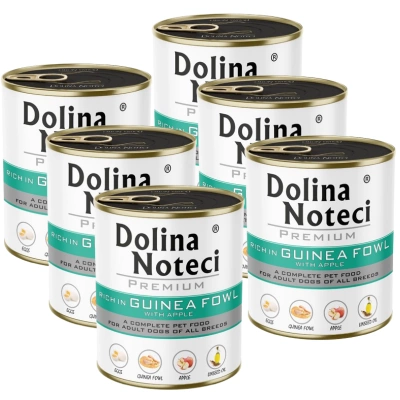 Dolina Noteci PREMIUM rijk parelhoen met appel 6x800g
