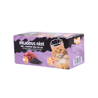 UNIQ PETS Natvoer voor katten ROYAL BEEF rundvleespaté met lancetzaad 30 g x 8 st 