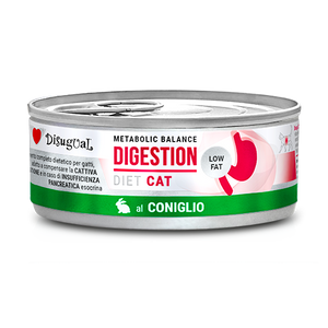 Disugual Veterinary natvoer voor katten DIGESTION Rabbit (volwassen) 6x85g