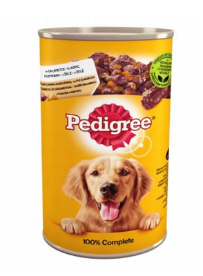 PEDIGREE Adult blik 12x1200g - volledig natvoer voor volwassen honden, met kip in gelei