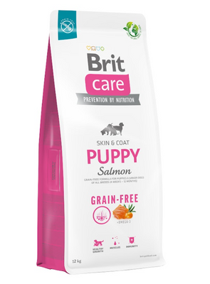 BRIT CARE Hond Graanvrij Puppy Zalm 12kg + GRATIS een verrassing voor je hond!