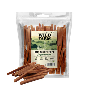WILD FARM Konijnenstrips 500g hondensnacks