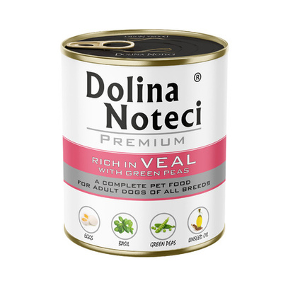 Dolina Noteci PREMIUM rijk aan kalfsvlees met groene erwten 6x800g
