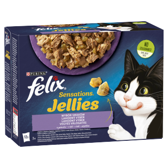 FELIX Sensation Jellies Kattenvoer selectie van smaken in gelei 12x85g