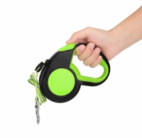 NUXIE® automatische hondenriem reflecterend koord 3m 15kg groen