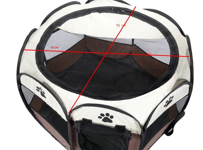 Opvouwbare hondenkrat kattenkrat - bruin 91x91x58cm