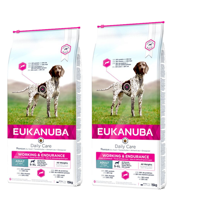 Eukanuba Dog Dry Premium Working & Endurance Chicken Bag 2x15kg