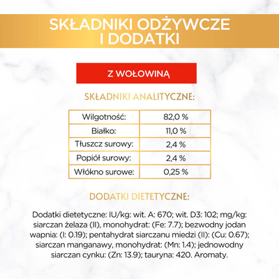 Purina Gourmet Gold Sauce Delight met Rundvlees 85g