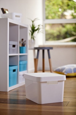 Curver Infinity Bin met Deksel Wit 17l