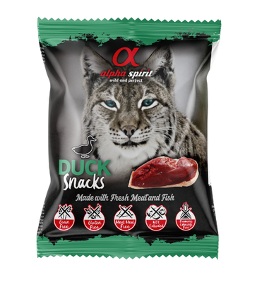 Alpha Spirit Kattensnoepje eend blokjes 50g