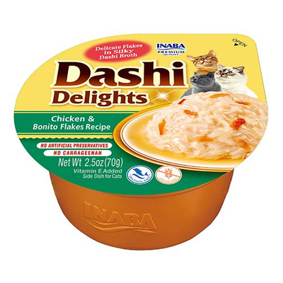 Inaba DASHI aanvullend kattenvoer - bouillon met sint-jakobsschelp en kipsmaak70g
