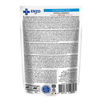 ENZO VET Hypoallergeen voor katten met lam in gelei 100g