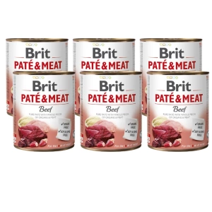Brit Pate & Vlees met Rundvlees 6x800g