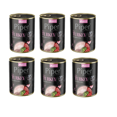 DOLINA NOTECI Piper voor honden met kalkoen en broccoli 6x800g