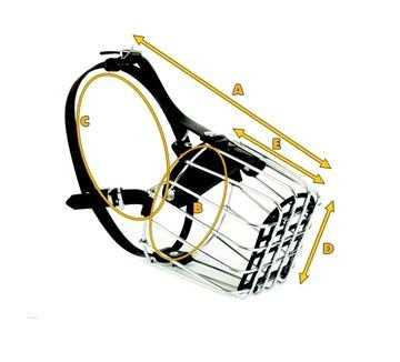 Dingo Metalen Muilkorf voor Honden Maat 3