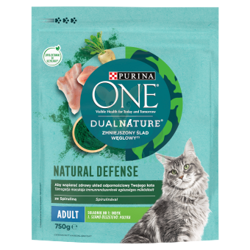 PURINA ONE DualNature Natural Defense Adult Kattenvoer kalkoen 750g