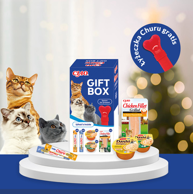 INABA Cat Ciao Giftbox - Kerstcadeau voor je kat 13 snacks + lepel