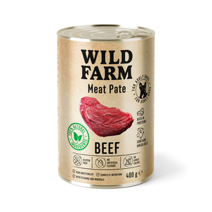 WILD FARM Pate Beef 400g glutenvrij hondenvoer