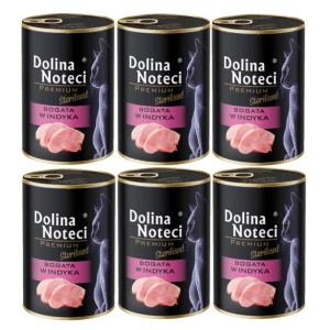 DOLINA NOTECI Premium voor gesteriliseerde katten rijk aan kalkoen 6x400g