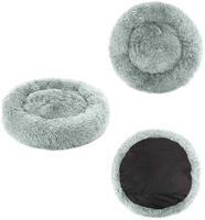 Zacht en knus bed, voor katten en honden tot 25kg, in lichtgrijs. Maat L.