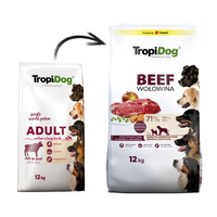 Tropidog Premium Adult Medium & Large Breed Beef & Rice 12kg 