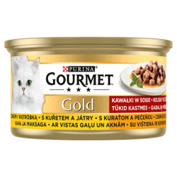 Purina Gourmet Gold Kip met Lever in Saus 85g