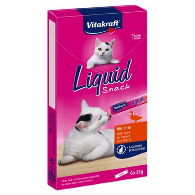 Vitakraft Cat Liquid-Snack Met eend 6x15g