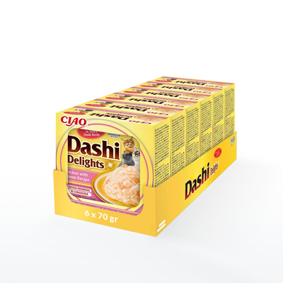 Inaba DASHI aanvullend kattenvoer - bouillon met kip-, tonijn- en zalmsmaak 70 g