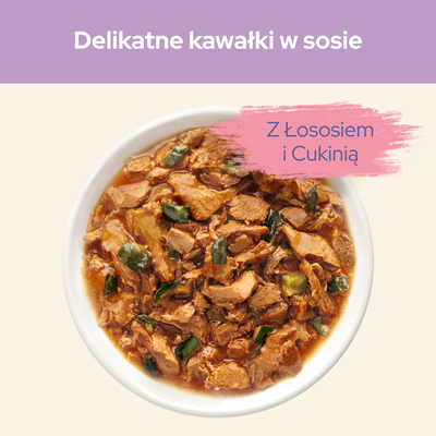 CAT CHOW Sensitive Kattenvoer met Zalm en Courgette in Saus 85g - 20 SIZEN + 6 GRATIS !!!