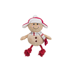 TRIXIE Peperkoekman, speeltje, voor hond, polyester/katoen, 34 cm, met geluid, met touwtje