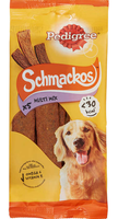 Pedigree Schmackos Multi Mix Snack voor Volwassen Honden van Alle Rassen met Rundvlees, Kip & Lam 36g
