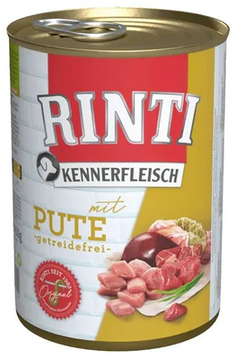 Rinti Kennerfleisch Pute natvoer voor honden - kalkoen 400g