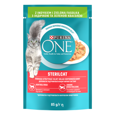 Purina One Sterilcat met kalkoen en sperziebonen 85g