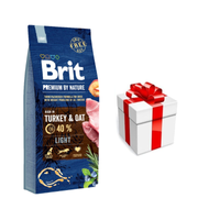 Brit Premium By Nature Light met kalkoen en haver 15kg + GRATIS een verrassing voor je hond!
