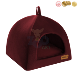 RECOBED hondenkrat velurove kastanjebruin S 40x40cm