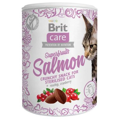 Brit Care Kattensnack Supervruchten Zalm 100g