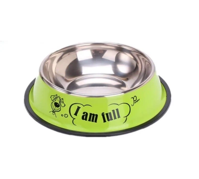 NUXIE® Antislip metalen hondenbak 22cm 600ml (willekeurige kleur)